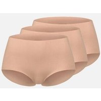 erlich textil Casual Cotton High Waist Slip im 3er Pack mit 94% Baumwolle (aus kontrolliert biologischem Anbau), made in Europe