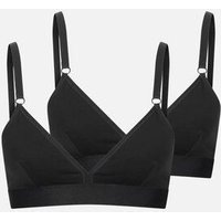 erlich textil Casual Cotton Triangel Bralette im 2er Pack mit 94% Baumwolle (aus kontrolliert biologischem Anbau), made in Europe