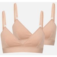 erlich textil Casual Cotton Triangel Bralette im 2er Pack mit 94% Baumwolle (aus kontrolliert biologischem Anbau), made in Europe