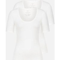 erlich textil Light Touch tiefausgeschnittenes T-shirt im 2er Pack mit weichem Lyocell, made in Europe