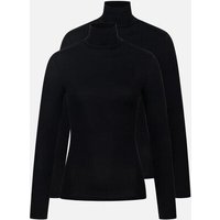 erlich textil Light Touch Rollkragen Langarmshirt im 2er Pack mit weichem Lyocell, made in Europe