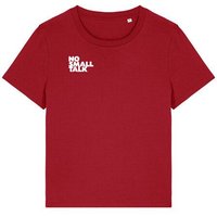 ilovemixtapes NO SMALL TALK Damen T-Shirt mit kleinem Brustprint und Rückendruck