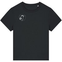 ilovemixtapes Der kleine Spatz Damen T-Shirt mit kleinem Brustprint und Rückendruck