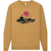 Spreecult Japan Sonne - Unisex Sweatshirt - Bio und Fair - Meer Natur Nacht Berge Japan