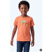 MELAdi Kinder Shirt aus Biobaumwolle - Chamäleon auf Orange