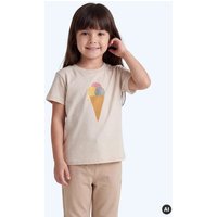 MELAdi Kinder Shirt aus Biobaumwolle - Eiscreme auf Natural Raw