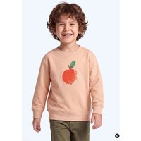 MELAdi Kinder Sweater aus Biobaumwolle - Apfel auf Creme Latte