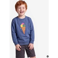 MELAdi Kinder Sweater aus Biobaumwolle - Eiscreme auf Aqua Blue