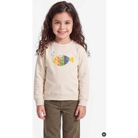 MELAdi Kinder Sweater aus Biobaumwolle - Fisch auf Natural Raw