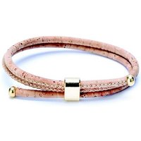 Kork-Deko Schmales Korkarmband mit Ziernähten