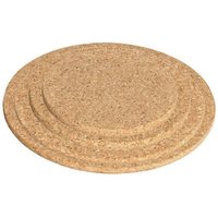 Kork-Deko 4er-Set Untersetzer mit verschiedenen Größen (15,20,25,30 cm)