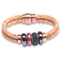 Kork-Deko Beige Korkarmband Damen – veganes, handgefertigtes Armband, verstellbar & elegant