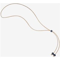 Kork-Deko Kork-Halskette mit blauen Perlen – vegan, handgefertigt & nachhaltig, 45 cm