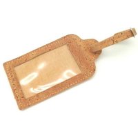 Kork-Deko Kofferanhänger aus Korkstoff (Beige) mit Schnalle – robust & stilvoll