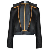 Yuna Miray taillierte Jacke, asymetrisch geschnitten, aus 100% kbt Merinowolle "The Jacket" in schwarz & anthra