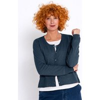 Heidekönigin Strickjacke mit Ajourkante - GOTS