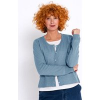 Heidekönigin Strickjacke mit Ajourkante - GOTS