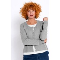 Heidekönigin Strickjacke mit Ajourkante - GOTS