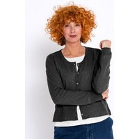 Heidekönigin Strickjacke mit Ajourkante - GOTS