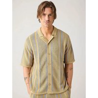 Knowledge Cotton Apparel Striped Knitted Shirt