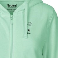 HANDGEDRUCKT "Kosmokind" Frauen Zip Hoody Neutral