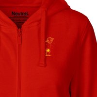 HANDGEDRUCKT "Kosmokind" Frauen Zip Hoody Neutral