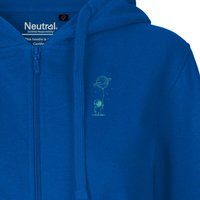 HANDGEDRUCKT "Kosmokind" Frauen Zip Hoody Neutral