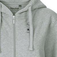 HANDGEDRUCKT "Kosmokind" Frauen Zip Hoody Neutral