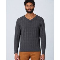HempAge Pullover aus Hanf und Bio-Baumwolle mit Rautenmuster