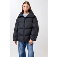 LangerChen Steppjacke mit Kragen und abnehmbarer Kapuze
