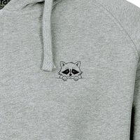 HANDGEDRUCKT "Flauschspion" Männer Zip Hoody Neutral