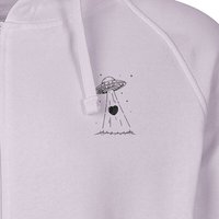 HANDGEDRUCKT "Beam it up" Männer Zip Hoody Neutral