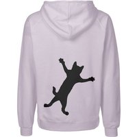 HANDGEDRUCKT "Klammerkatze" Männer Zip Hoody Neutral