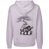 HANDGEDRUCKT "Lange Reise" Männer Zip Hoody Neutral