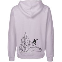HANDGEDRUCKT "Origamipiste" Männer Zip Hoody Neutral