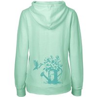 HANDGEDRUCKT "Gartenfreude" Frauen Zip Hoody Neutral
