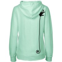 HANDGEDRUCKT "Teeny Weeny Goblin" Frauen Zip Hoody Neutral