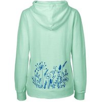 HANDGEDRUCKT "Wilde Wiese" Frauen Zip Hoody Neutral