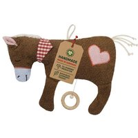 Efie Spieluhr Pferd braun, Herz Applikation, 100 % Made in Germany