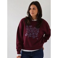 Kultgut Artdesign Boxy-Style Sweatpullover/ Flowers by Night