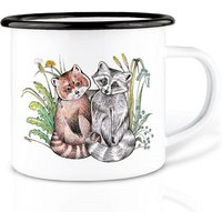 Emaille Tasse – Bärenfreunde – LIGARTI Tiermanufaktur