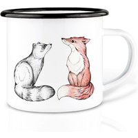Emaille Tasse – Natalie & Peter – LIGARTI Tiermanufaktur