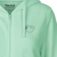 HANDGEDRUCKT "Baumelmeister" Frauen Zip Hoody Neutral