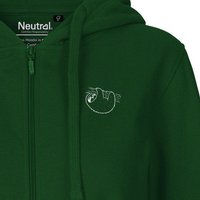 HANDGEDRUCKT "Baumelmeister" Frauen Zip Hoody Neutral