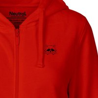 HANDGEDRUCKT "Flauschspion" Frauen Zip Hoody Neutral