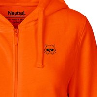 HANDGEDRUCKT "Flauschspion" Frauen Zip Hoody Neutral