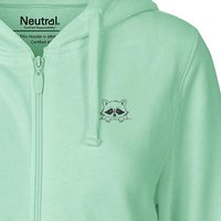 HANDGEDRUCKT "Flauschspion" Frauen Zip Hoody Neutral