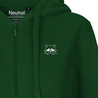 HANDGEDRUCKT "Flauschspion" Frauen Zip Hoody Neutral