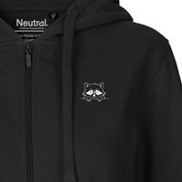 HANDGEDRUCKT "Flauschspion" Frauen Zip Hoody Neutral
