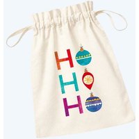 MELAdi Geschenkbeutel aus Biobaumwolle - Größe M "HoHoHo"